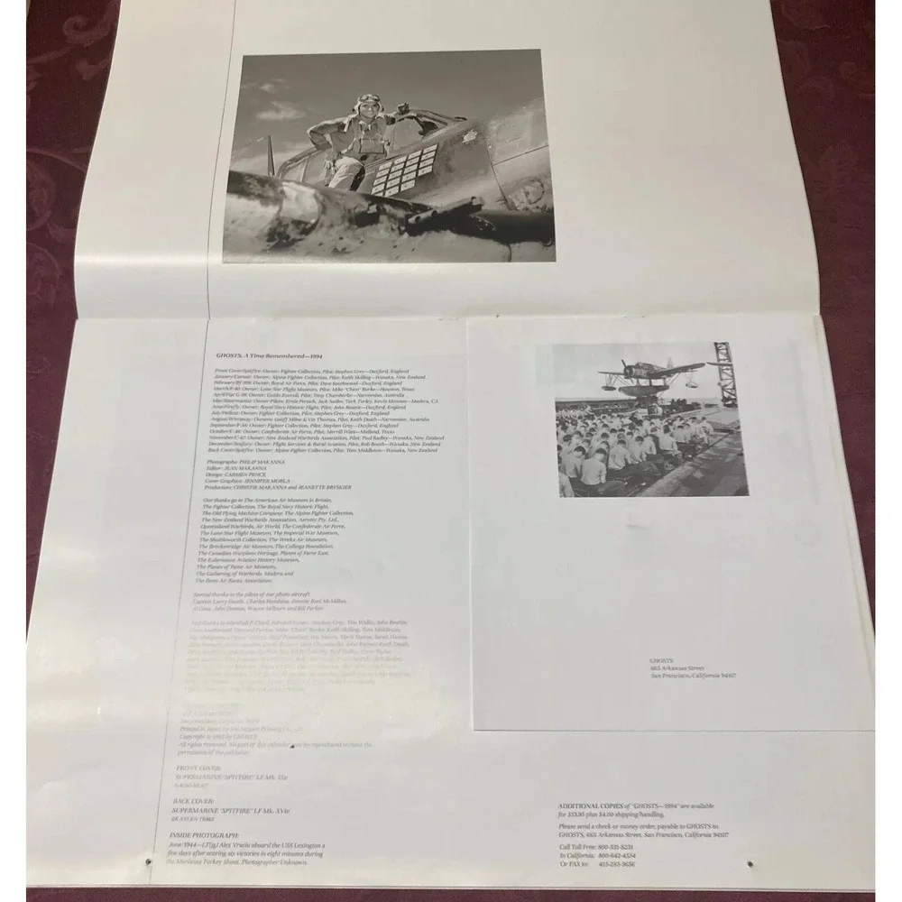 Ghosts 1994 Aviation Calendar 